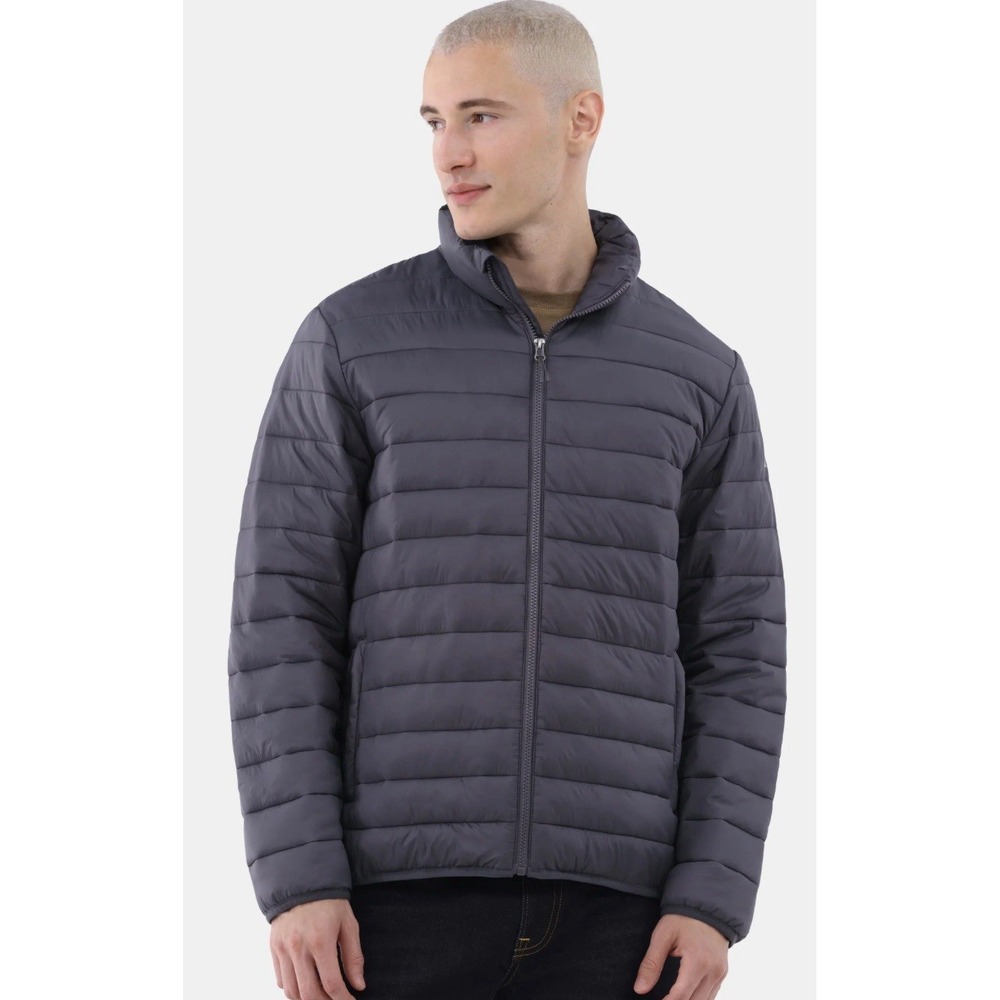 NWT Ozark Trail Men Gray Big Puffer Jacket Zip Winter Gorpcore Lightweight 2XL